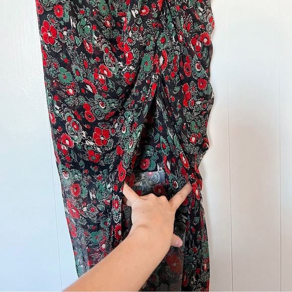 Veronica Beard ‘Cecile’ Ruffled Floral-Print Silk-Chiffon Maxi Dress - Picture 7 of 12